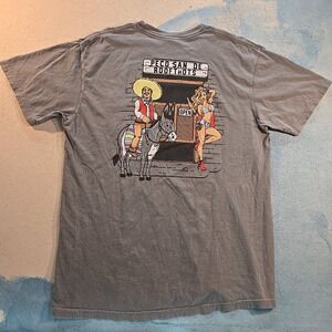Peco‎ San De Roof Thots Mens T-Shirt L Gray PRT Pecos & The Rooftops Band Pocket